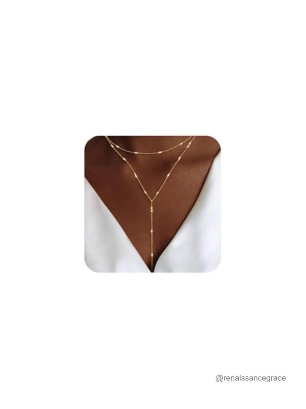 14k Gold Plated Layered Y-Shaped Lariat Necklace for Women Dainty Gift